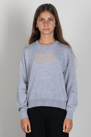 Elisabetta Franchi Bambina Maglia con Logo Gioiello e Borchie Dorate EFMA207CFL151.5002