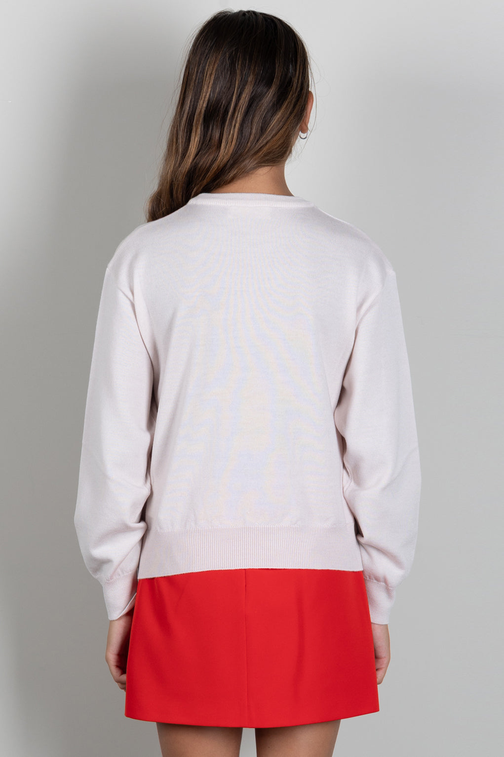 Elisabetta Franchi Bambina Maglia con Logo Gioiello e Borchie Dorate EFMA207CFL151.C063