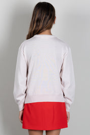 Elisabetta Franchi Bambina Maglia con Logo Gioiello e Borchie Dorate EFMA207CFL151.C063