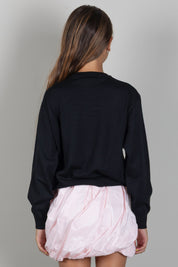 Elisabetta Franchi Bambina Maglia con Logo Gioiello e Borchie Dorate EFMA207CFL151.N000