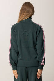 Pinko Maglia con Zip e Bande Laterali VERDE CRISALIDE