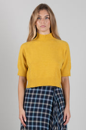 Manila Grace Maglia Corta a Lupetto con Maniche Corte M469VU NUGGET GOLD :AI26