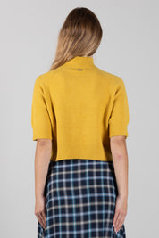 Manila Grace Maglia Corta a Lupetto con Maniche Corte M469VU NUGGET GOLD :AI26