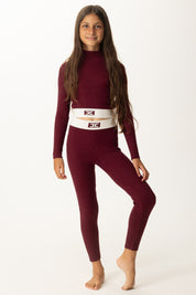 Elisabetta Franchi Bambina Maglia Crop con Fascia Logata In Vita EFMA173CFL040 CHERRY/MILK