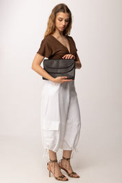 Khloe Femme Maglia Drappeggiata con Scollo a V P3300 CACAO