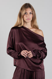 Manila Grace Maglia Fluida con Scollo a Barchetta C136VU PORT ROYALE :AI26