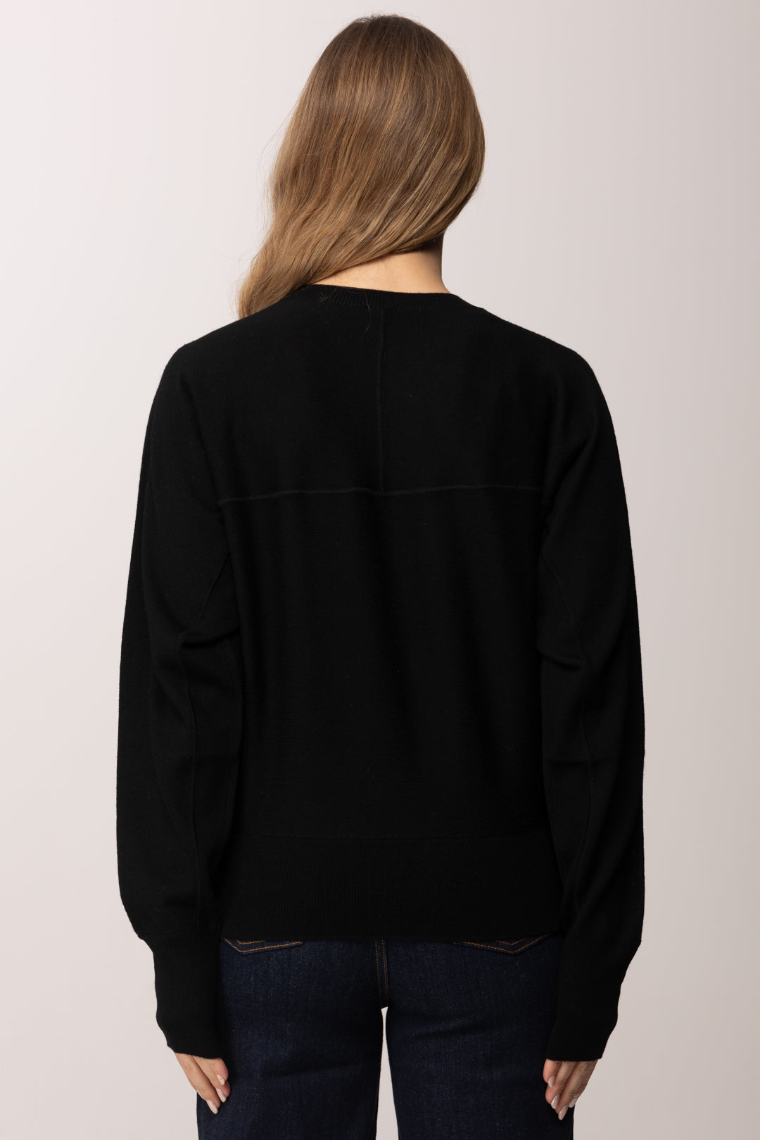 Pinko Maglia Girocollo In Lana Merino 105417 A18M NERO LIMOUSINE