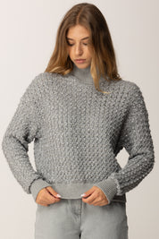 Elisabetta Franchi Maglia In Bouclé con Paillettes MK20Q56E2 GRIGIO MELANGE