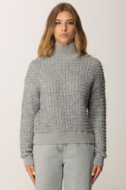 Elisabetta Franchi Maglia In Bouclé con Paillettes MK20Q56E2 GRIGIO MELANGE