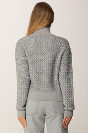 Elisabetta Franchi Maglia In Bouclé con Paillettes MK20Q56E2 GRIGIO MELANGE