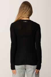 Elisabetta Franchi Maglia In Jersey con Bottoni MD62B56E2 NERO