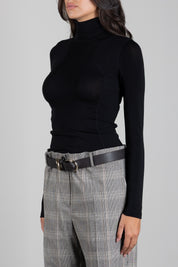 Elisabetta Franchi Maglia In Jersey con Logo Gioiello MD03B66E2 NERO