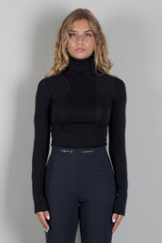 Elisabetta Franchi Maglia In Jersey con Logo Gioiello MD03B66E2 NERO