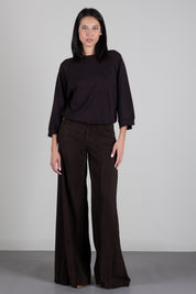 Twin-set Maglia In Misto Viscosa con Maniche a 3/4 262TF3023 DEEP BROWN