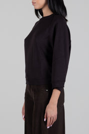 Twin-set Maglia In Misto Viscosa con Maniche a 3/4 262TF3023 DEEP BROWN