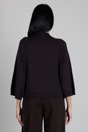 Twin-set Maglia In Misto Viscosa con Maniche a 3/4 262TF3023 DEEP BROWN