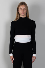 Elisabetta Franchi Bambina Maglia Lupetto Color Block con Logo EFMA202CFL040.D581