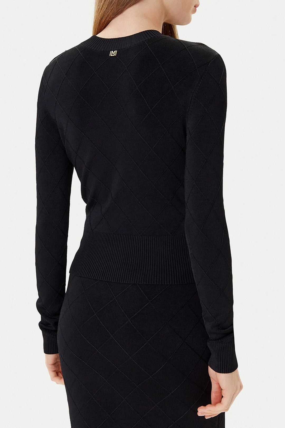 Marciano By Guess Maglia Miley a Rombi 5YGR11 5036Z JET BLACK A996