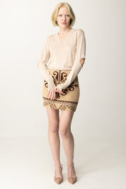 Akep Maglia Scollo a V con Cut-out MGKD07002 SABBIA