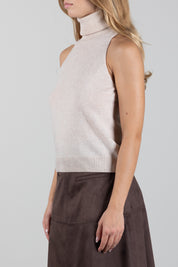 Manila Grace Maglia Smanicata con Collo Alto M404WU TUFFET :AI26