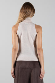 Manila Grace Maglia Smanicata con Collo Alto M404WU TUFFET :AI26