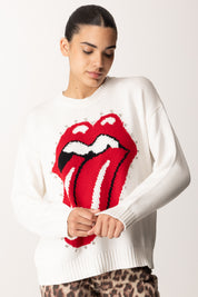 Aniye By Maglia Stampa Stones e Cristalli MILK