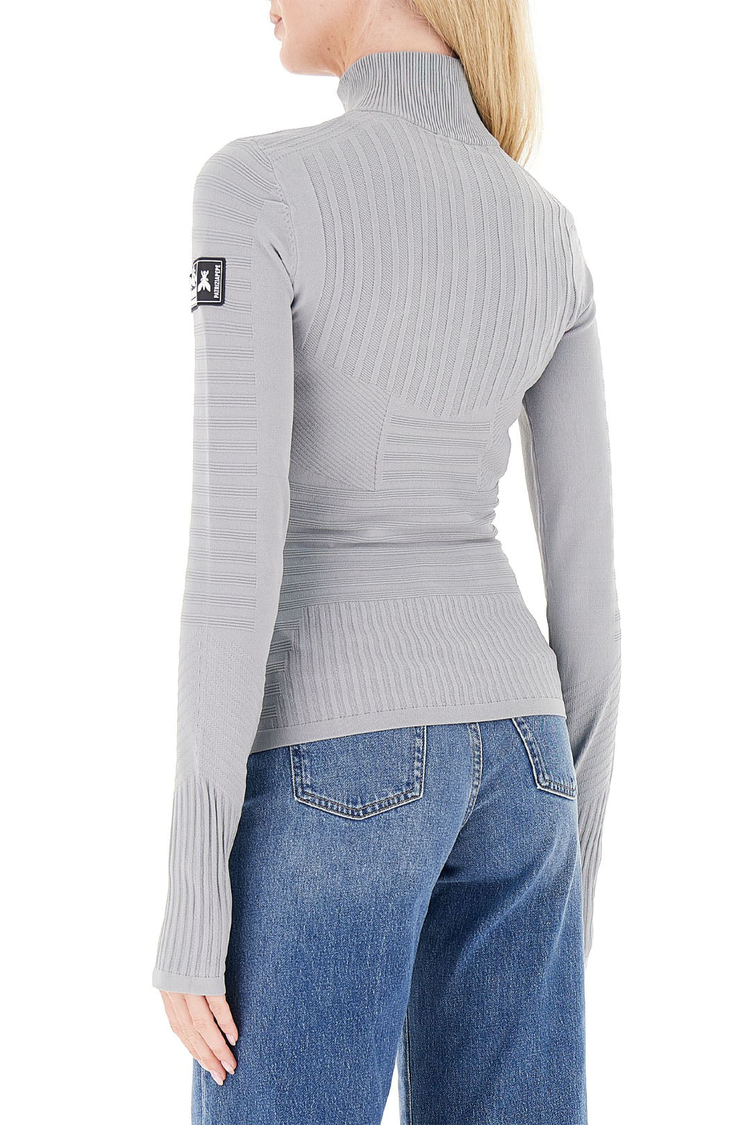 Patrizia Pepe Maglia Tecnica con Dolcevita con Zip 2K0361 K667 MISTERY GRAY