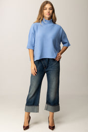 Manila Grace Maglioncino Over a Maniche Corte M433VU LAGO