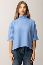 Manila Grace Maglioncino Over a Maniche Corte M433VU LAGO