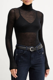 Patrizia Pepe Maglione Dolcevita In Lana Fine 2K0347 K034 NERO