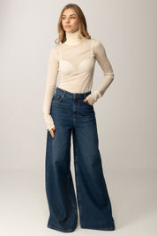 Patrizia Pepe Maglione Dolcevita In Lana Fine 2K0347 K034 WOOLY WHITE