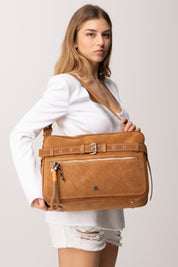 Aniye By Maxi Bag Santa In Pelle Scamosciata 1A5487 COGNAC