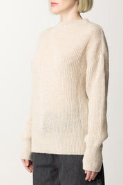 Akep Maxipull con Scollo Sul Retro MGKD07109 PANNA