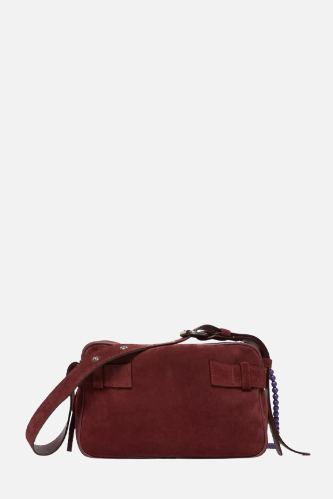 Aniye By Medium Santa Bag In Suede con Zip 1A5490 BERRY LOVE :PE26
