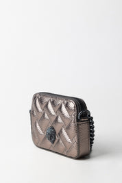 Kurt Geiger Micro Camera Bag Metal a Tracolla con Portacarte 3530164979 GUNMETAL