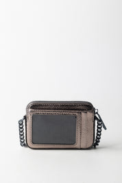 Kurt Geiger Micro Camera Bag Metal a Tracolla con Portacarte 3530164979 GUNMETAL