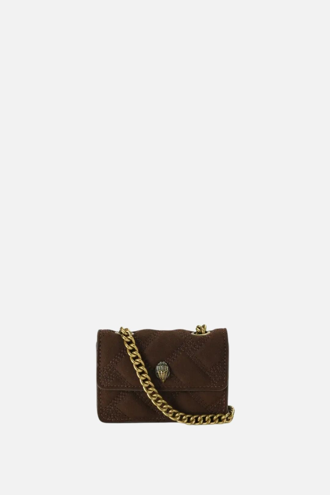 Kurt Geiger Micro Kensington Bag Trapuntata con Aquila Gioiello 5848231999 DARK BROWN