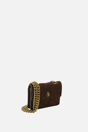 Kurt Geiger Micro Kensington Bag Trapuntata con Aquila Gioiello 5848231999 DARK BROWN