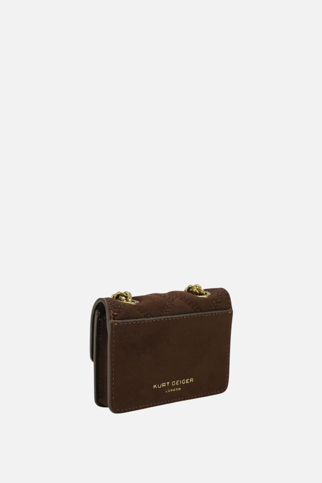 Kurt Geiger Micro Kensington Bag Trapuntata con Aquila Gioiello 5848231999 DARK BROWN