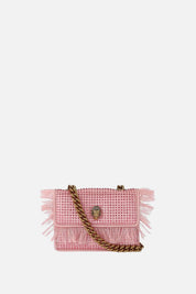 Kurt Geiger Micro Kensington In Tessuto con Cristalli e Frange 5848253609 PALE PINK