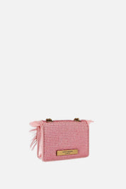 Kurt Geiger Micro Kensington In Tessuto con Cristalli e Frange 5848253609 PALE PINK