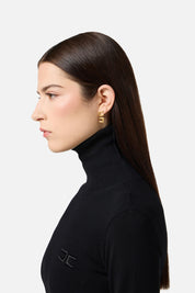 Elisabetta Franchi Micro Orecchini con Logo OR54A57E2 ORO GIALLO