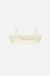 Patrizia Pepe Micro Top Gioiello con Strass 2C1694 A737 SUMMER CREAM