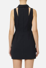 Elisabetta Franchi Mini Abiti Stretch con Cut-out Sulla Schiena AB92461E2 NERO
