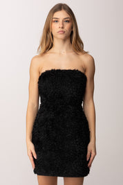 Aniye By Mini Abito a Micro-ruches Amelia 185122 BLACK VINYL