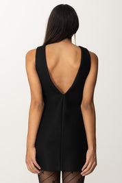 Elisabetta Franchi Mini Abito a Sacchetto con Tasconi AB65846E2 NERO