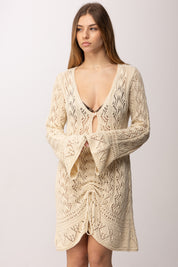 Aniye By Mini Abito Alena In Cotone Traforato 185496 FAIRY MILK :PE26