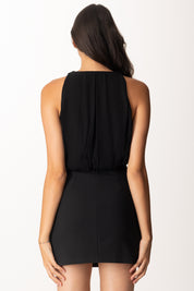 Elisabetta Franchi Mini Abito con Catenella Charms AB80856E2 NERO