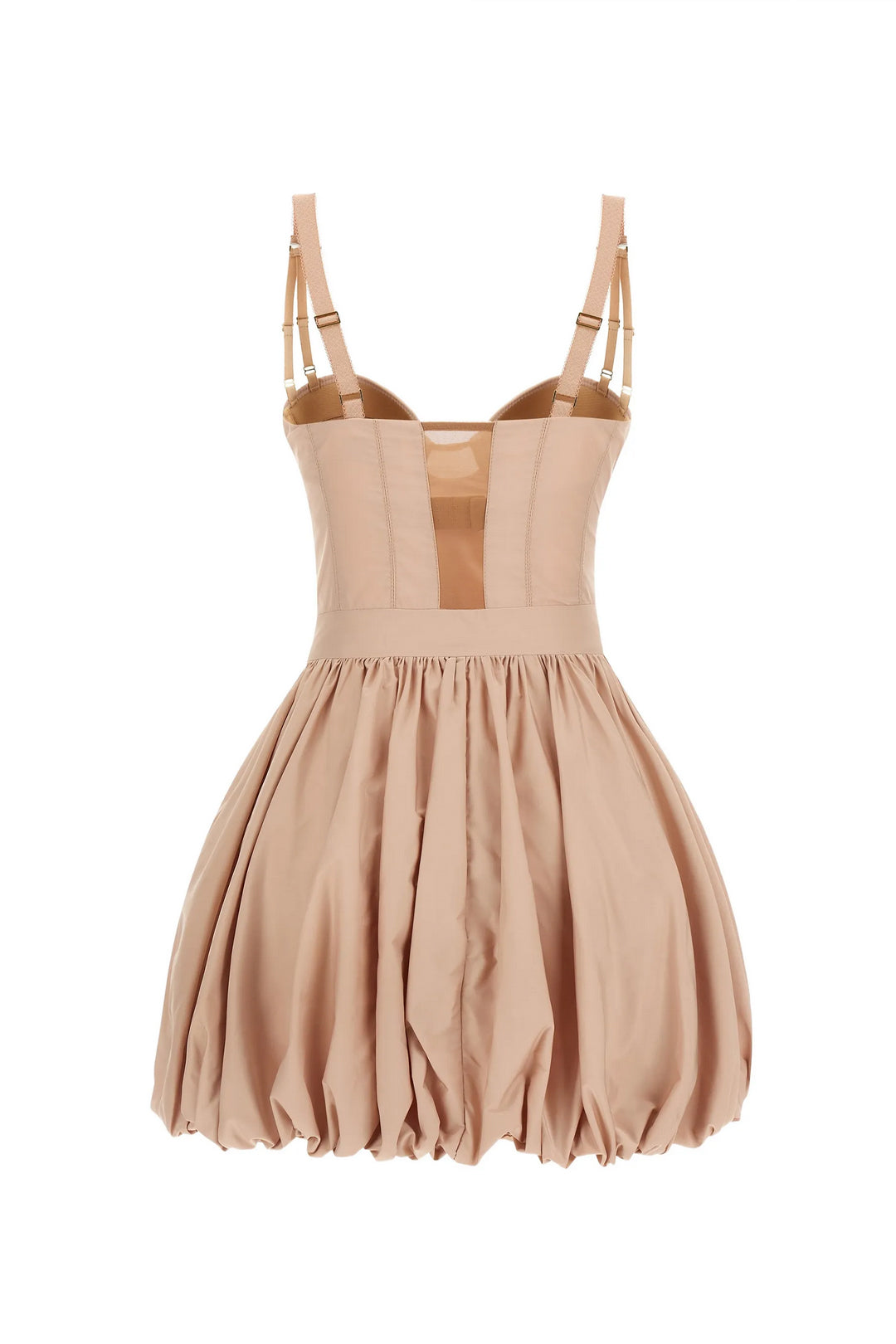 Elisabetta Franchi Mini Abito con Gonna a Palloncino AB90961E2 NUDE