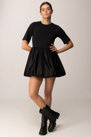 Twin-set Mini Abito con Gonna Balloon 252TF2050 NERO